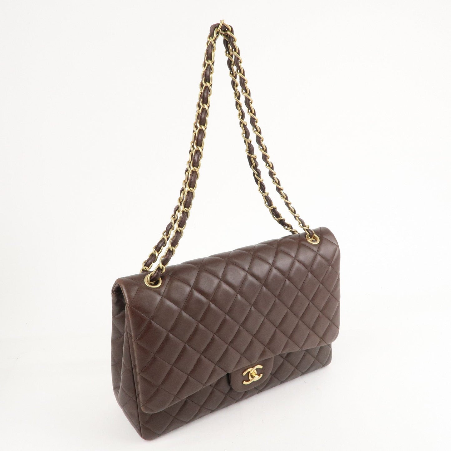 CHANEL Matelasse Lamb Skin Decamatelasse 34 Shoulder Bag