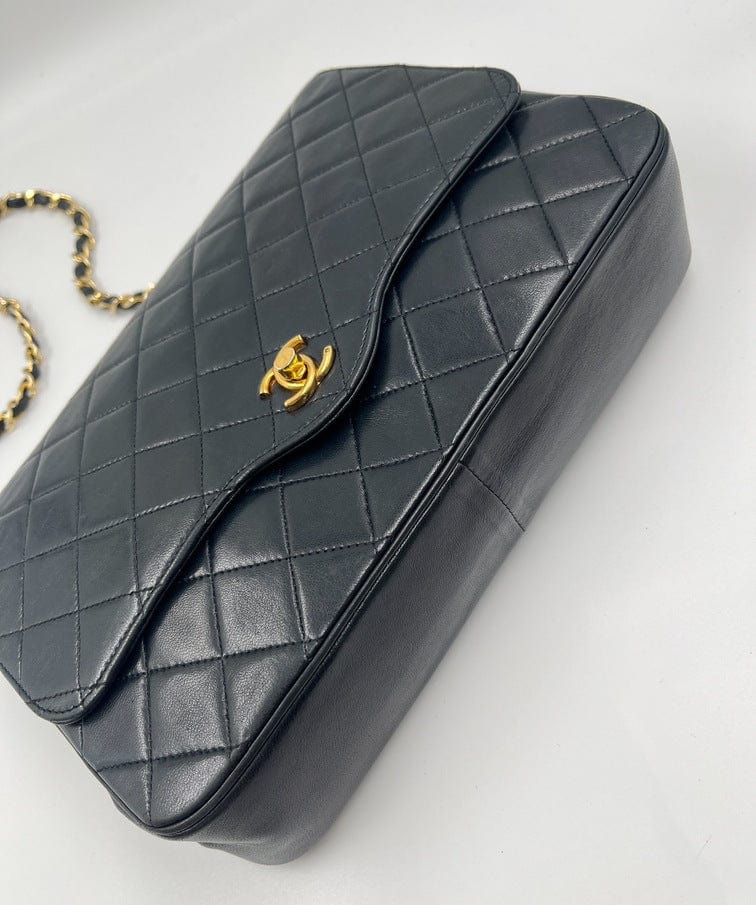 Vintage Chanel Black Single Flap Bag