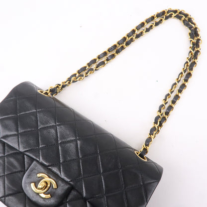 CHANEL Matelasse Lamb Skin Double Flap Chain Shoulder Bag