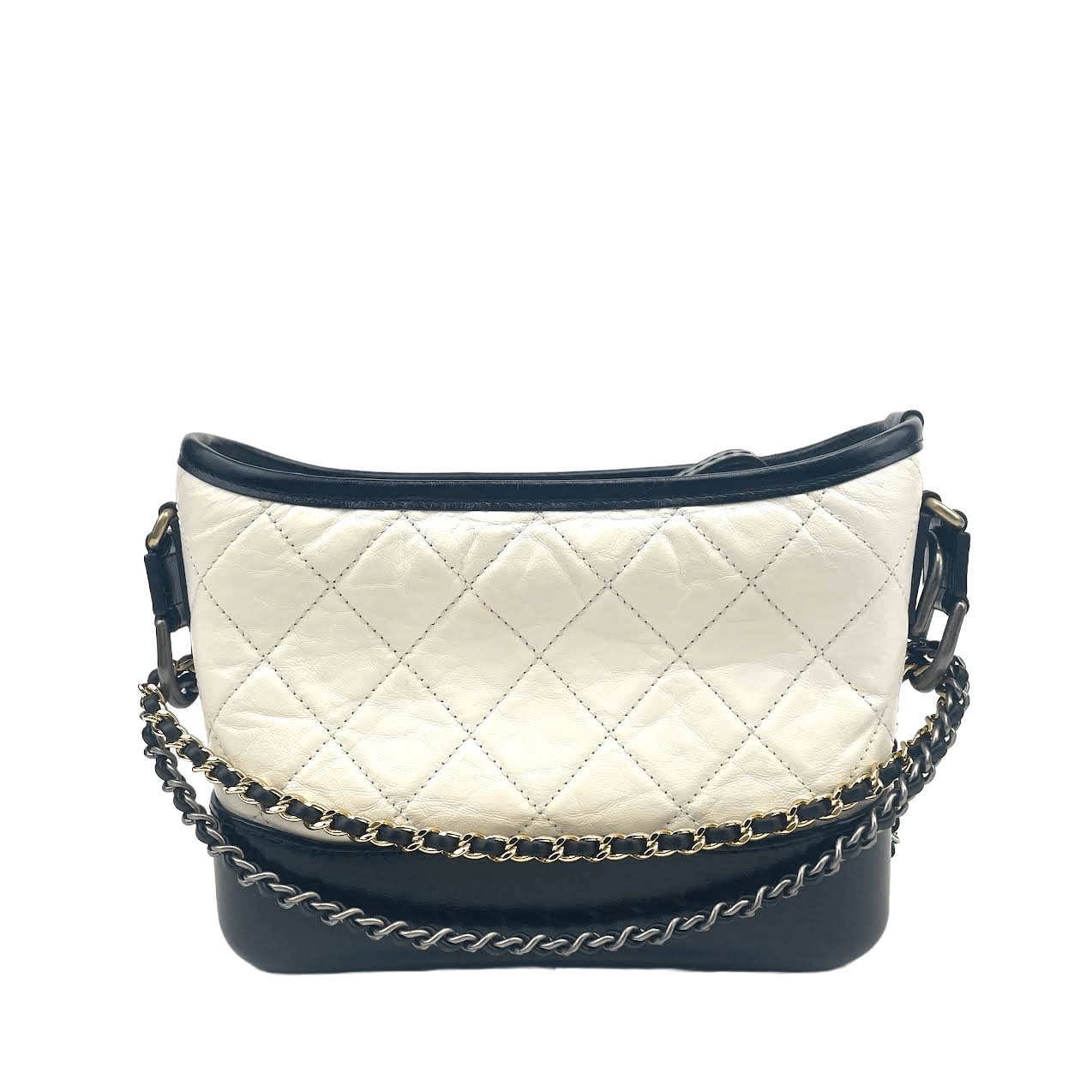 CHANEL Gabrielle Bag Small - Blk & Wht