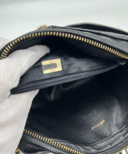 Vintage Chanel Camera Bag - Black Lambskin Leather