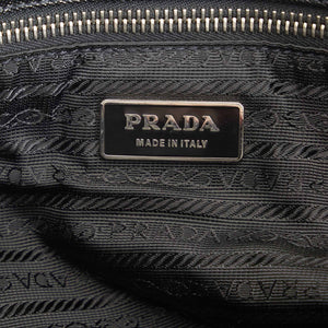 Prada Tessuto Chain Shoulder Bag Black