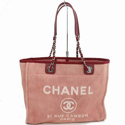 C*C Tote Bag Pink Canvas (SHC1-15966)