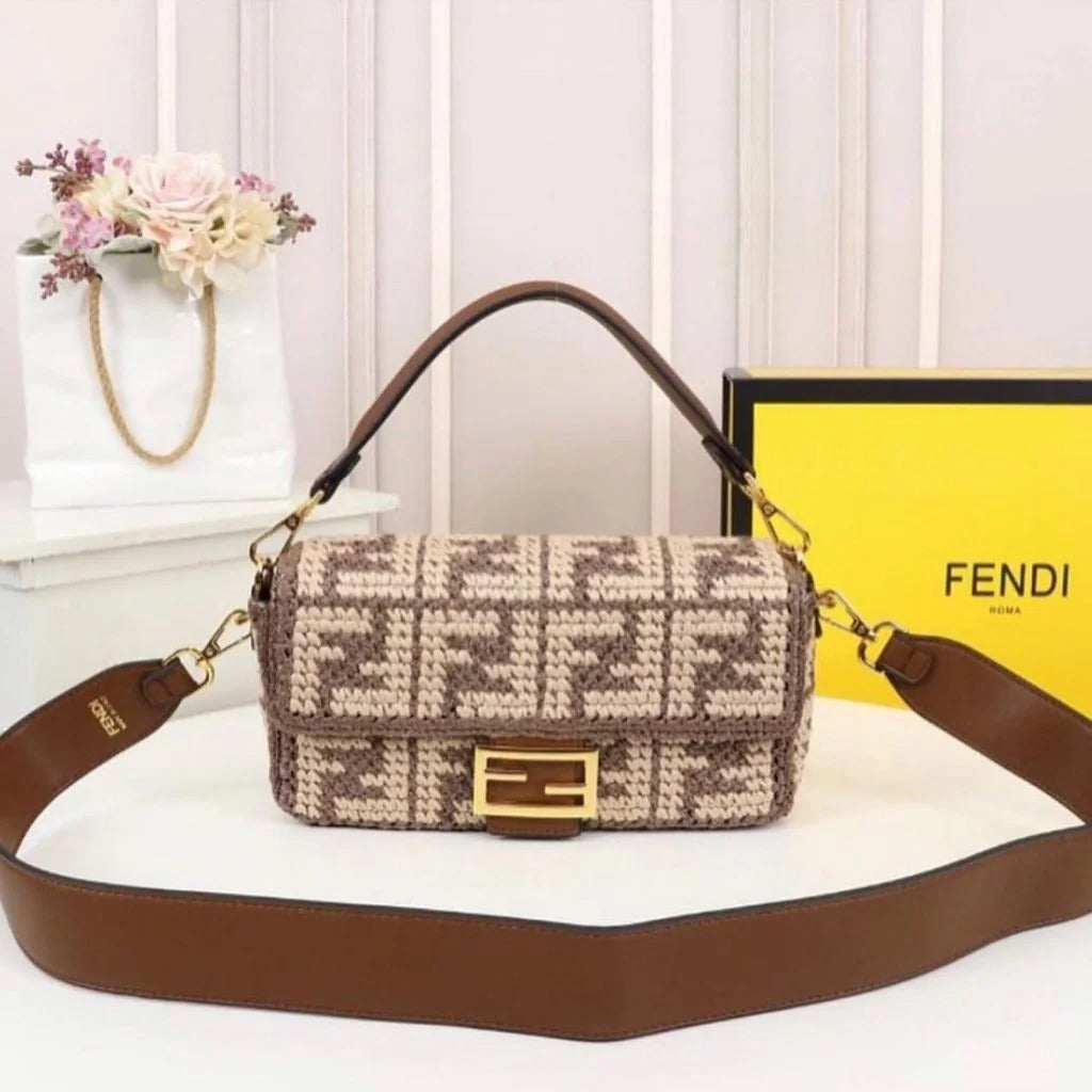 Fendi Baguette Embroidered Bags For Women