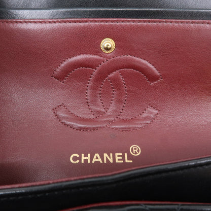 CHANEL Matelasse Lamb Skin Double Flap Chain Shoulder Bag