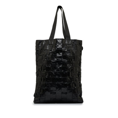 Black Bottega Veneta Maxi Intrecciato Cassette Tote