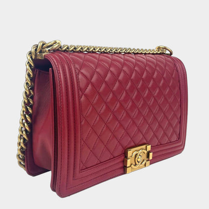 CHANEL New Medium Boy Bag - Burgundy