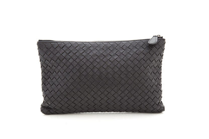 Bottega Veneta Black Intreccatio Butterfly Patch Pouch