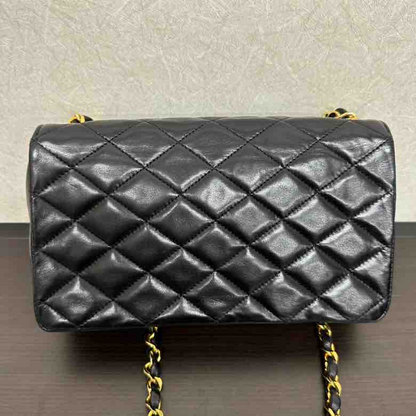 Chanel Single Flap Bag, Black Lambskin