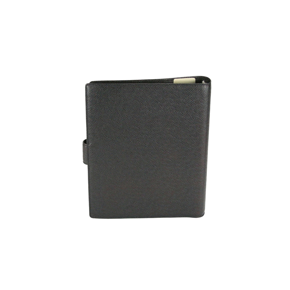 Louis Vuitton Filofax Black Taiga Leather