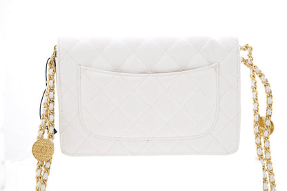 Chanel 2020-21 White Caviar Flap Cross-Body