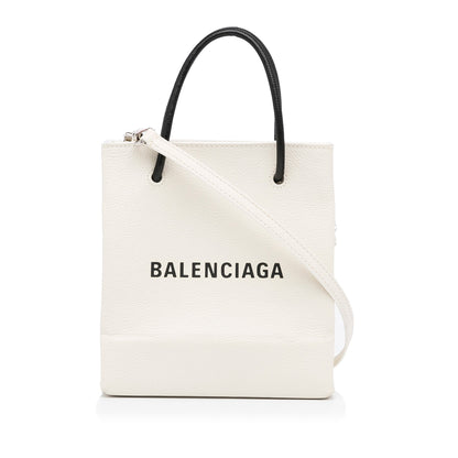 White Balenciaga XXS Shopping Tote Satchel