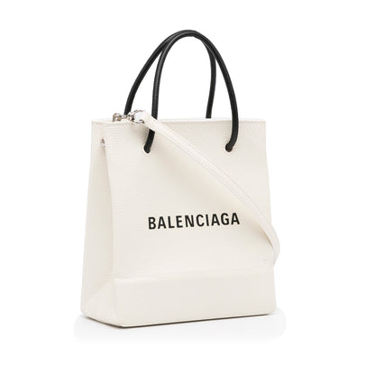 White Balenciaga XXS Shopping Tote Satchel