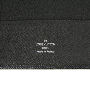 Louis Vuitton Filofax Black Taiga Leather