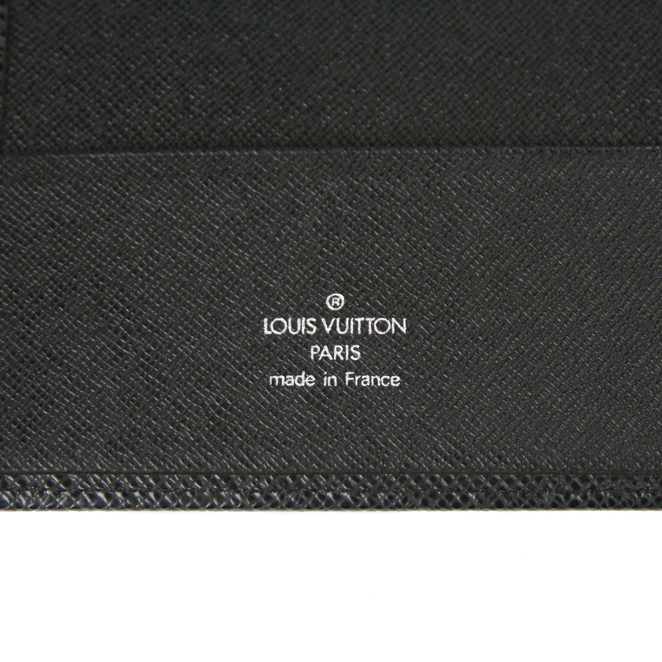 Louis Vuitton Filofax Black Taiga Leather