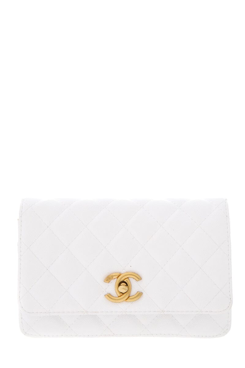 Chanel 2020-21 White Caviar Flap Cross-Body