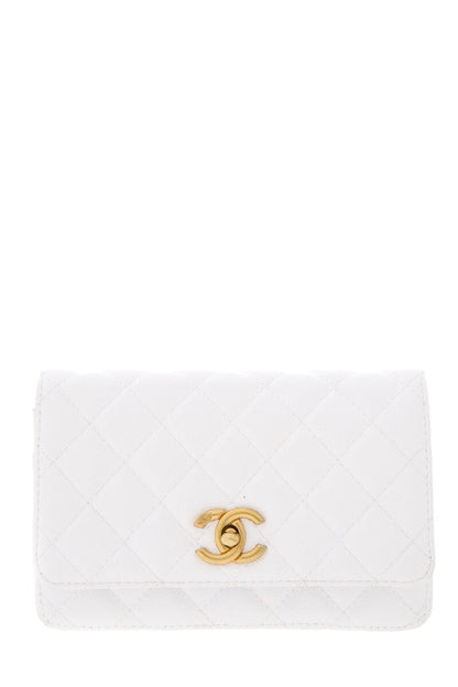 Chanel 2020-21 White Caviar Flap Cross-Body