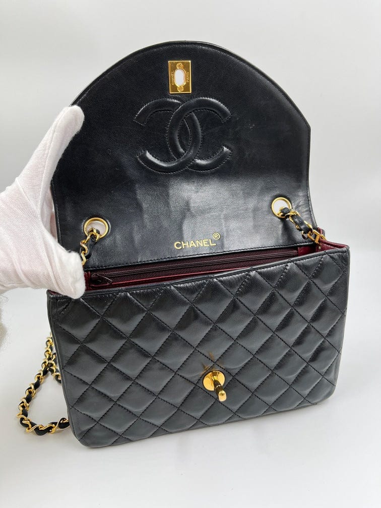 Chanel Vintage Single Flap with 24k gold plated hardware