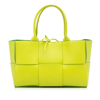 Green Bottega Veneta Maxi Intrecciato Small Arco Tote