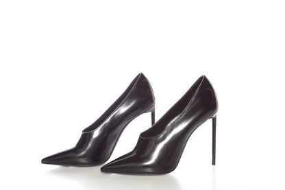 YSL Black Pointed Toe Heels SZ 37