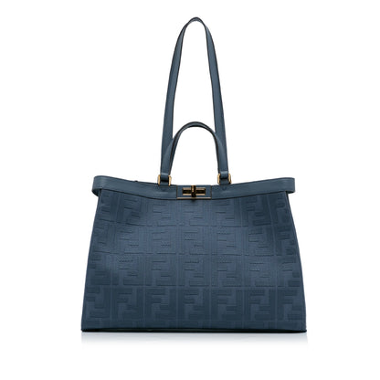 Blue Fendi Zucca X-Tote Satchel