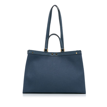 Blue Fendi Zucca X-Tote Satchel