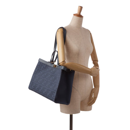 Blue Fendi Zucca X-Tote Satchel