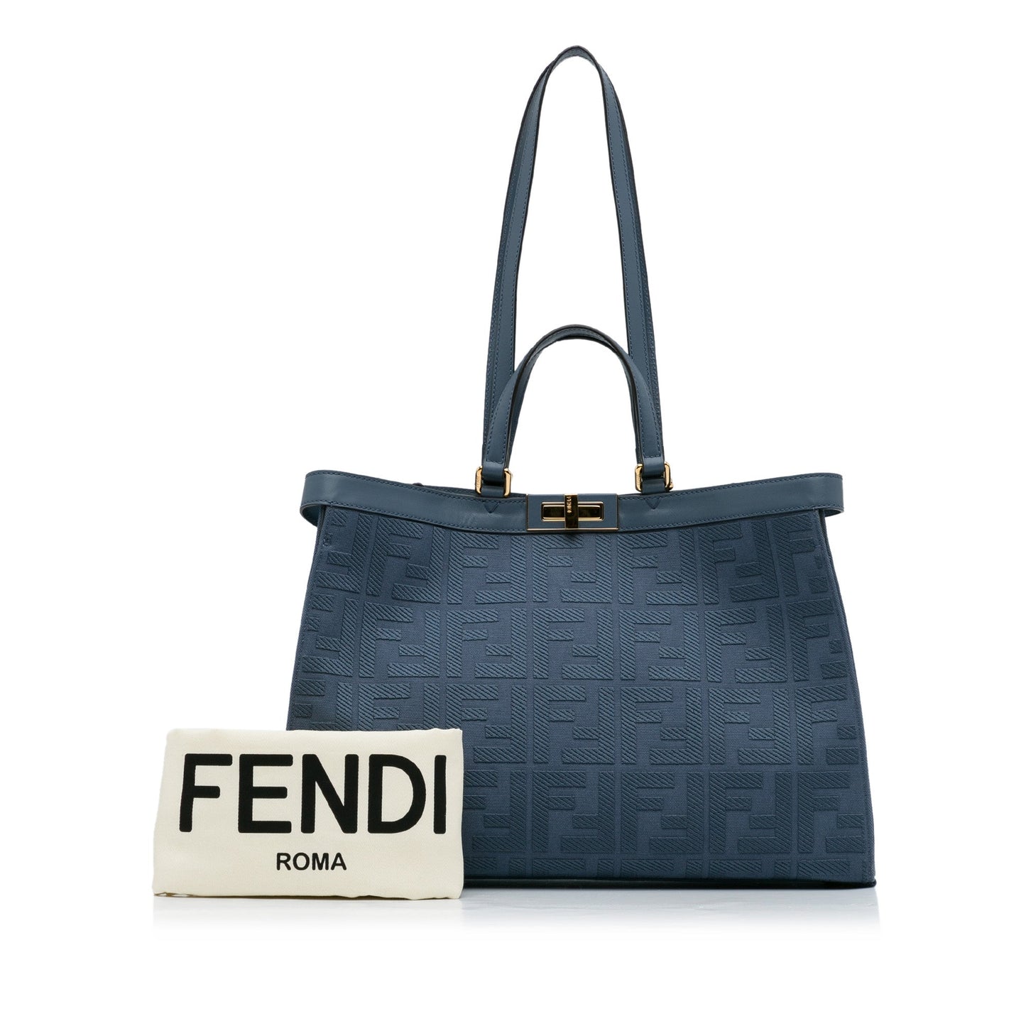 Blue Fendi Zucca X-Tote Satchel