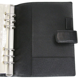 Louis Vuitton Filofax Black Taiga Leather