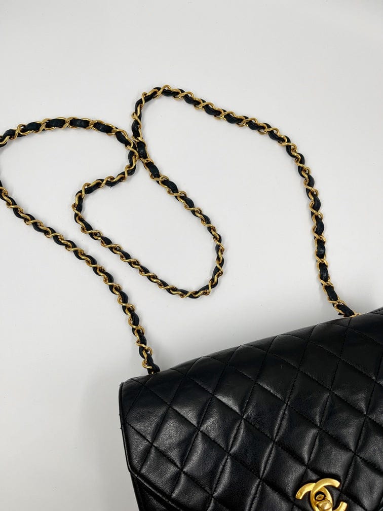 Chanel Vintage Single Flap with 24k gold plated hardware