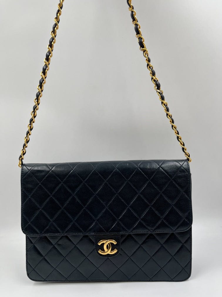 Vintage Navy Chanel Flap Bag