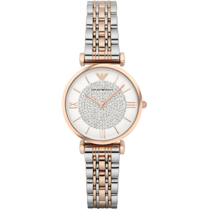 Ladies / Womens Gold and Silver Two Tone Stainless Steel Emporio Armani Designer Watch AR1926