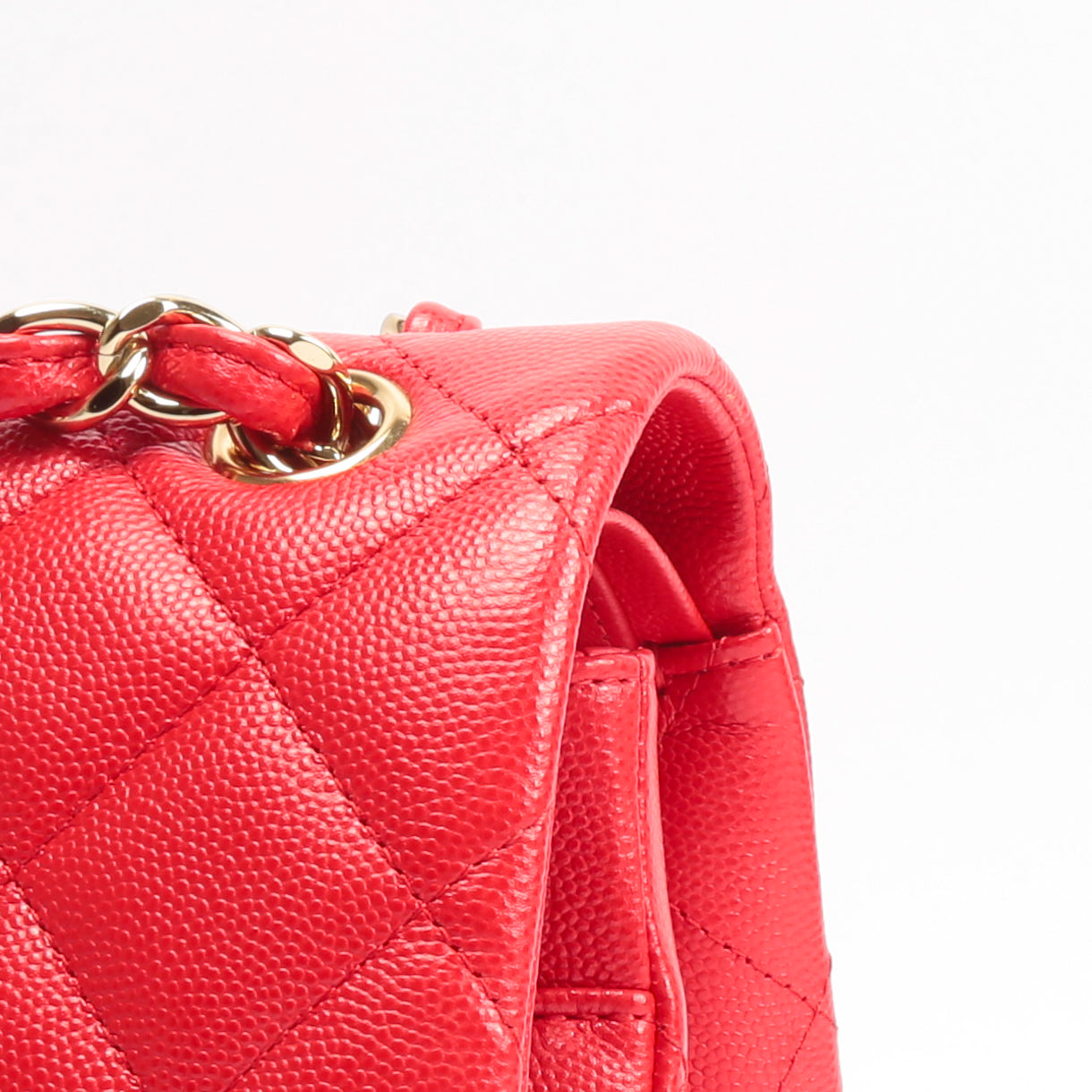 CHANEL Jumbo Double Flap Caviar Red