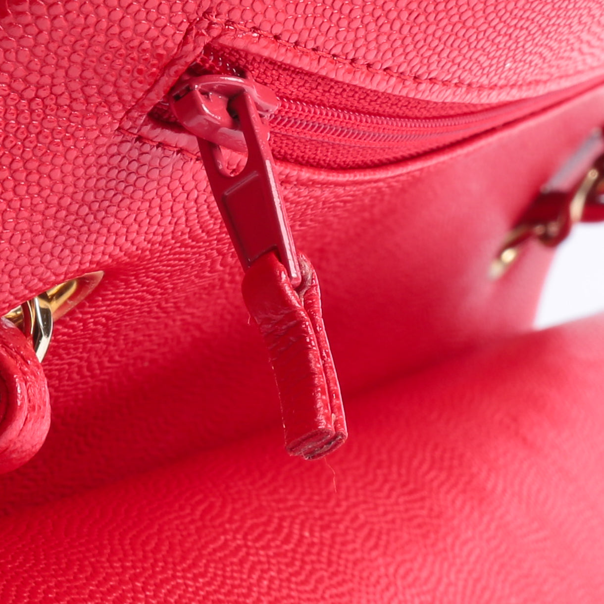 CHANEL Jumbo Double Flap Caviar Red