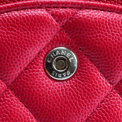 CHANEL Jumbo Double Flap Caviar Red