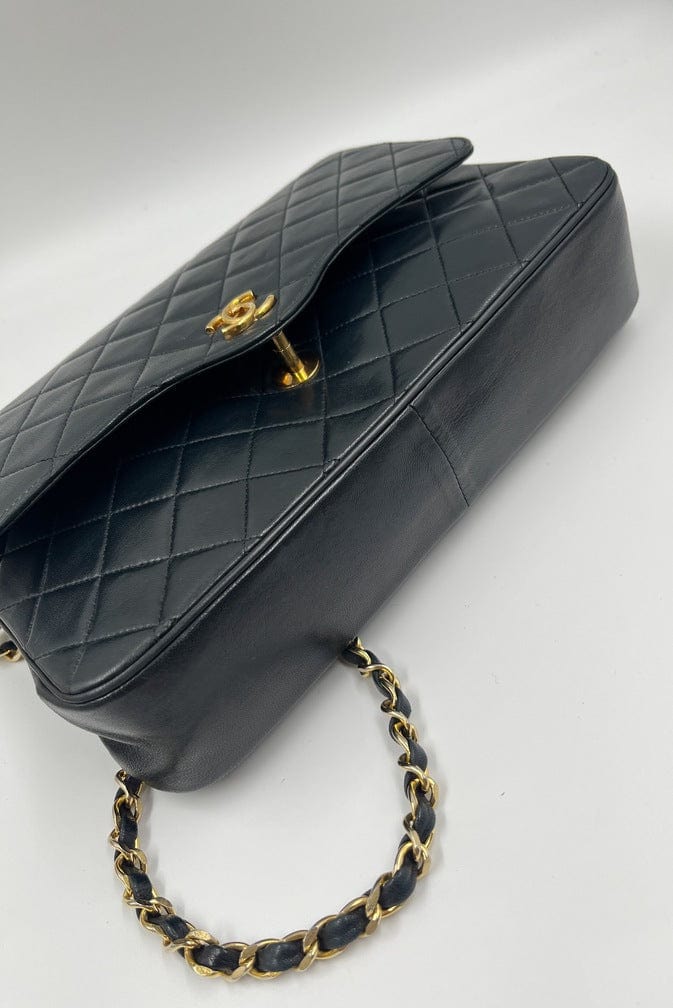 Vintage Chanel Black Single Flap Bag