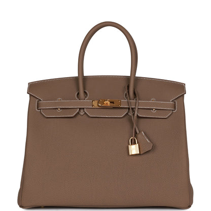 Hermes Birkin 35 Etoupe Togo Gold Hardware