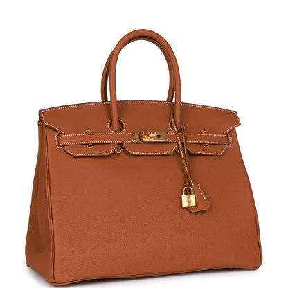 Hermes Birkin 35 Gold Togo Gold Hardware