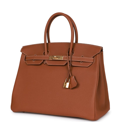 Hermes Birkin 35 Gold Togo Gold Hardware