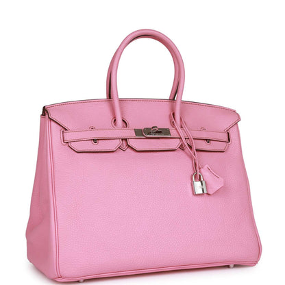 Hermes Birkin 35 Bubblegum Togo Palladium Hardware