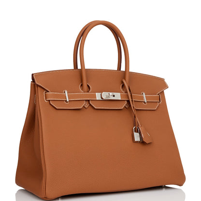 Hermes Birkin 35 Gold Togo Palladium Hardware