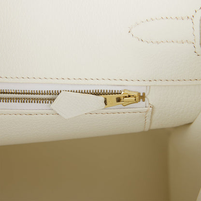 Hermes Birkin 35 White Epsom Gold Hardware