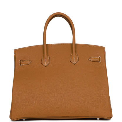 Hermes Birkin 35 Gold Togo Palladium Hardware