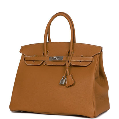 Hermes Birkin 35 Gold Togo Palladium Hardware