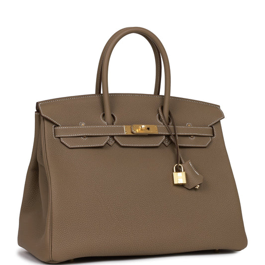 Hermes Birkin 35 Etoupe Togo Gold Hardware