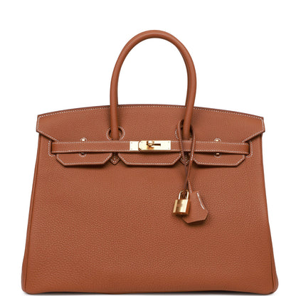 Hermes Birkin 35 Gold Togo Gold Hardware