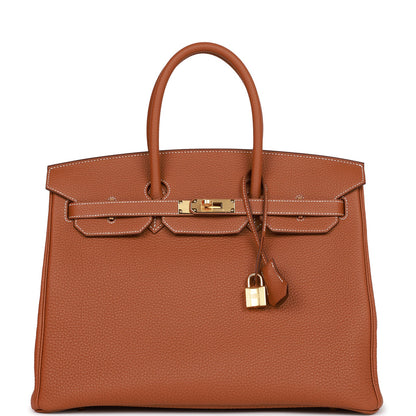 Hermes Birkin 35 Gold Togo Gold Hardware