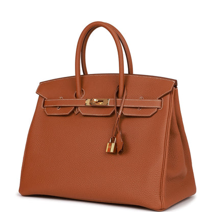 Hermes Birkin 35 Gold Togo Gold Hardware