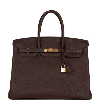 Hermes Birkin 35 Rouge Sellier Clemence Gold Hardware