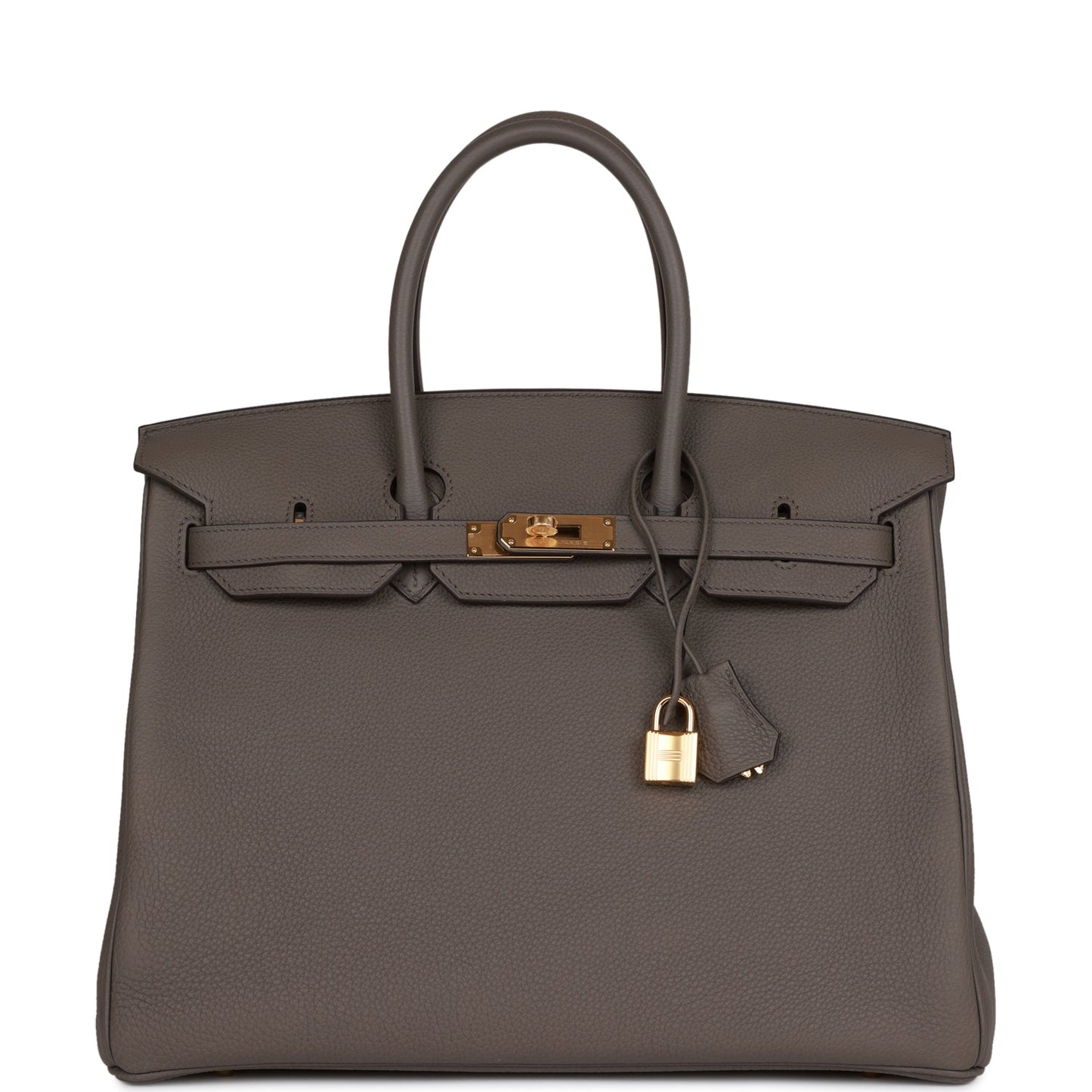 Hermes Birkin 35 Gris Etain Togo Gold Hardware